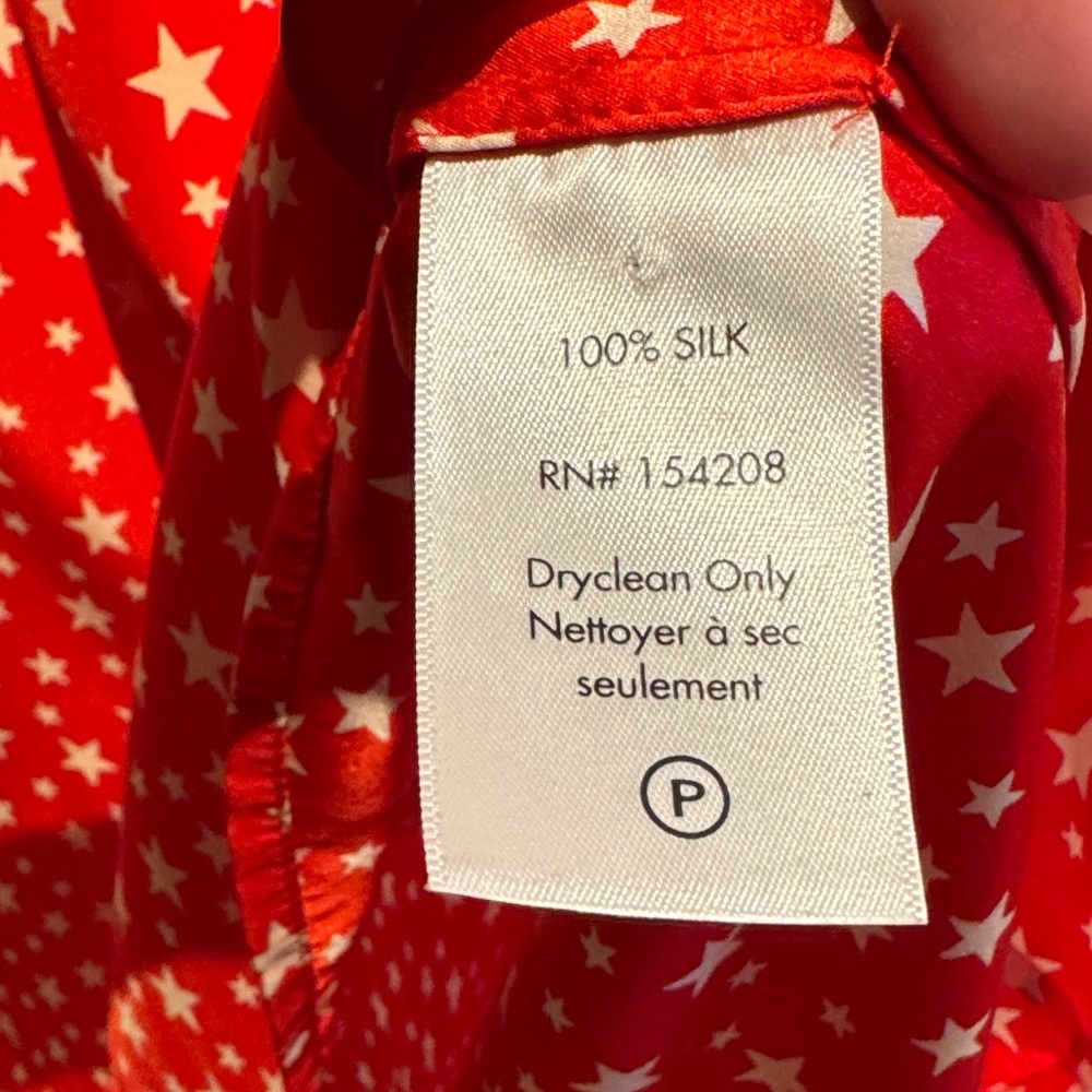 HVN Red Star Pattern Midi Dress - Picture 3 of 5